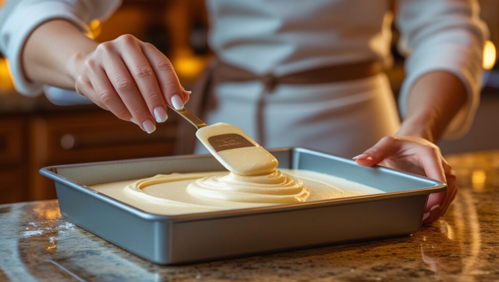 Preparing American_Cake Recipe batter