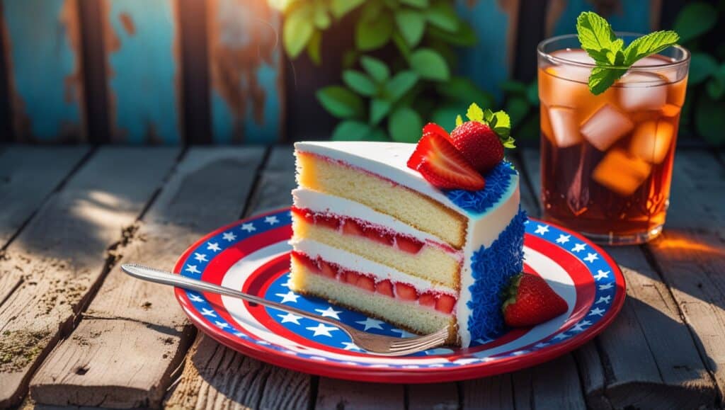 Served slice of American_Cake Recipe