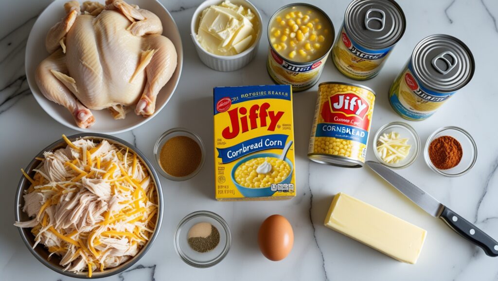 chicken cornbread casserole ingredients