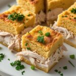 chicken cornbread casserole recipe card image