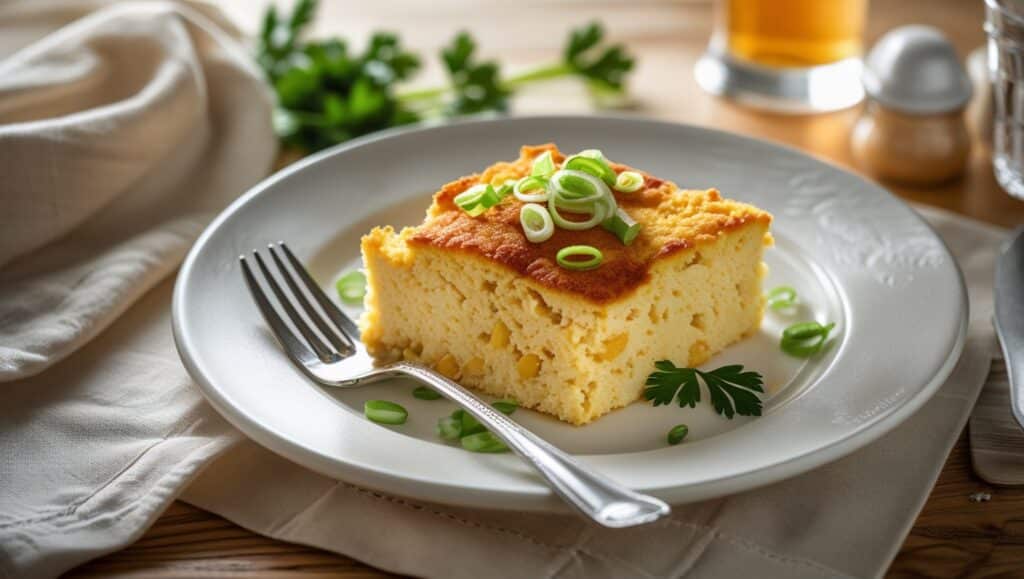 served chicken cornbread casserole